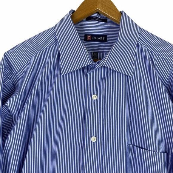 Chaps Button Down Size Extra Large 17 - 17 1/2 - Picture 3 of 5